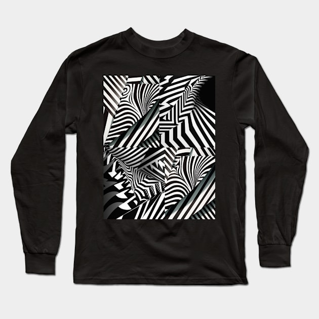 Black and white pattern (zebra) Long Sleeve T-Shirt by Taha99